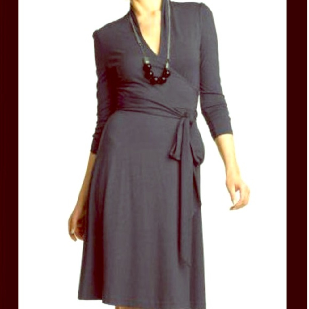 Banana Republic Navy Faux Wrap Dress